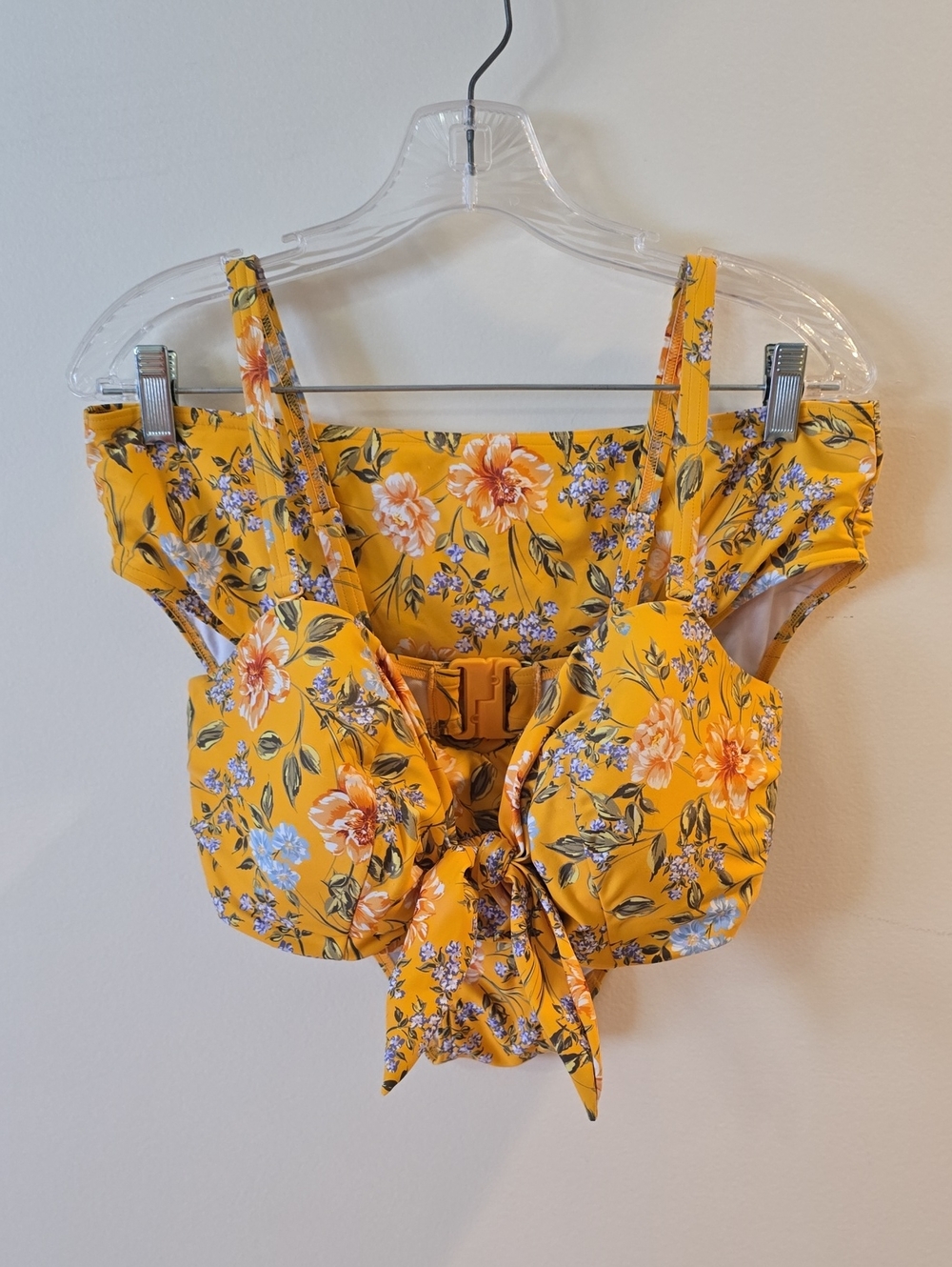 Fig Leaves Yellow Floral Bikini From ASOS